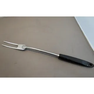 Photo of Vintage Ekco 2-Prong Serving Fork w/Black Plastic Handle - 12-1/2” Length - USA