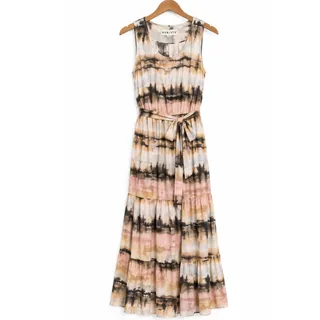 Photo of Ava & Viv Abstract Print Sleeveless Maxi Dress Tie Dye NWT Size 3X