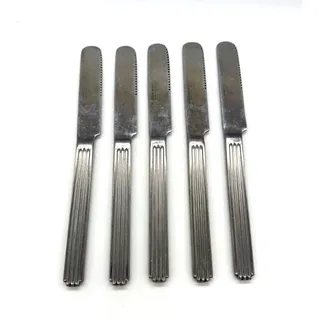 Photo of Vintage Reed & Barton Select Hilton Head Set of 5 Stainless Steel Dinner Knives