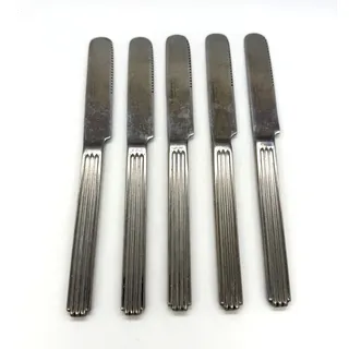 Photo of Vintage Reed & Barton Select Hilton Head Set of 5 Stainless Steel Dinner Knives