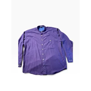 Photo of Shelter Island Outfitters Men XL Shirt Blue Red Geometric Band Collar Cotton
