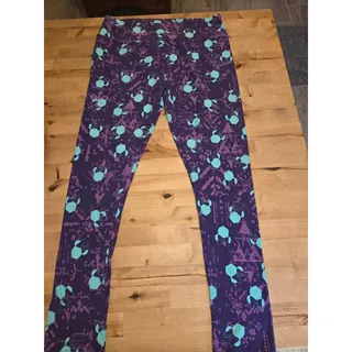 Photo of LuLaRoe Disney Minnie Mouse Leggings TC Tall Curvy Purple Mint Aztec Geometric