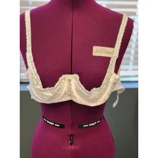 Photo of Vintage Fredericks Hollywood White Lace Bra 32B Y2K