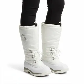 Photo of SOREL Snowlion Insulated Knee High Winter Boots Sz 9 White Cozy Stylish Durable