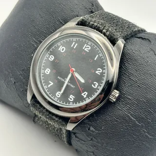 Photo of Men’s Easy-reader Black Dial Black Fabric Strap Watch Working New Battery