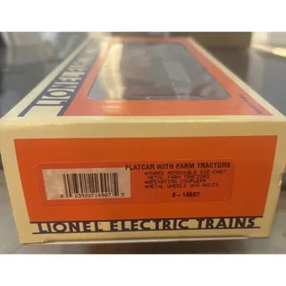 Photo of Lionel 6-16907 Flatcar w/Farm Tractor NIB