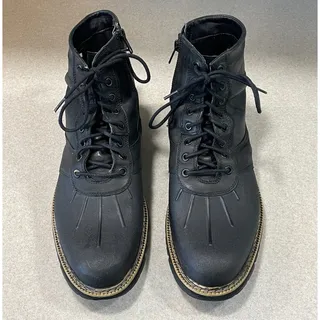 Photo of Timberland Mens Britton Hill Side Zip/Lace Rubber Toe Duck Boots Leather Size 10