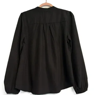 Photo of NWT Band of the Free Crossover Long Sleeve Black Blouse XS Boho Retro 70's Style