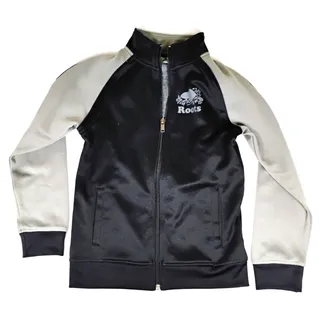 Photo of Roots Kids Track Jacket Boys M 7 8 Full Zip Raglan Athletic Pockets Black Gray