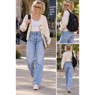 Photo of Levi’s Premium Ribcage Straight Jeans Light Wash EUC