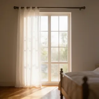 Photo of Sheer Grommet Top Curtain Panel