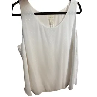 Photo of NWOT Chico's White Transitional Reversible Tank Top Blouse 3
