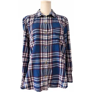 Photo of American Eagle Lightweight Plaid Flannel Button Front Shirt Blue Burgundy Medium
NWOT