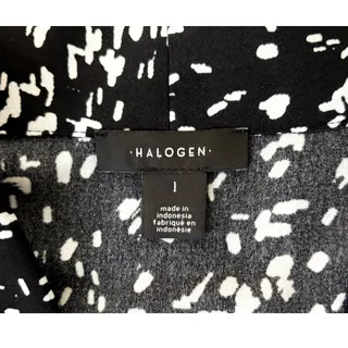 Photo of Halogen Black White Abtract Print Blouse Womens Size 1X Plus Size