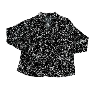 Photo of Halogen Black White Abtract Print Blouse Womens Size 1X Plus Size