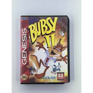 Photo of Bubsy II 2 (Sega Genesis, 1994) Game and Case No Manual TESTED WORKING Boxed
