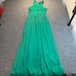 Photo of Pure Sugar Womens Green Halter Maxi Dress Small S New Flowy Long Sundress Boho