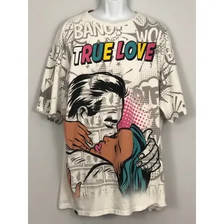 Photo of Contender CDTR Mens 6XL True Love All Over Print TShirt Comic Pop Art Streetwear