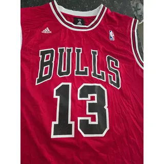 Photo of Adidas Chicago Bulls Joakim Noah 13 Jersey Men’s Size L Red NBA - Back Wear