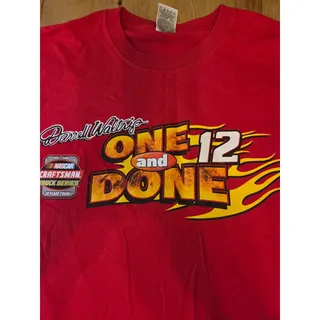 Photo of Vintage Darrell Waltrip #12 NASCAR Truck Series "One and Done" Graphic T-Shirt
