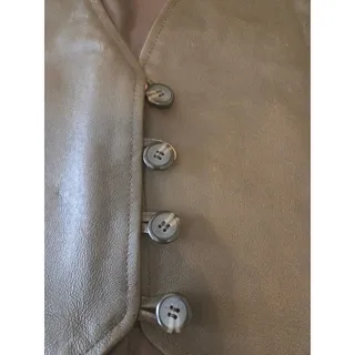 Photo of Wrangler Women's Genuine Brown Leather Vest Western Size Large Large W3015B