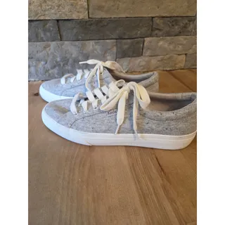 Photo of Keds Jump Kick Gray Knit Lace-Up Sneakers - Women's 8 - EUC