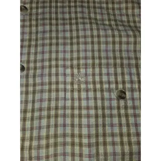 Photo of Timberland Men's Short Sleeve Plaid Button Up Shirt Size XL EUC