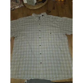 Photo of Timberland Men's Short Sleeve Plaid Button Up Shirt Size XL EUC