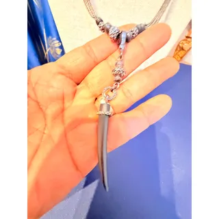 Photo of Vintage 32” Gunmetal Multi Chain Spike Pendant Necklace