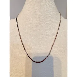 Photo of Vintage 24” Silver Tone Herringbone Chain Necklace