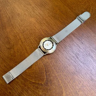 Photo of Mathey Tissot Vintage Ladies Silver Watch Adjustable Band 1980s