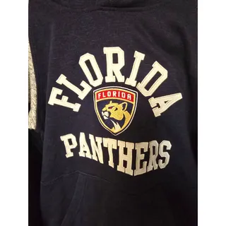 Photo of Florida Panthers Youth Medium 10/12 Navy Gray NHL Hoodie Sweatshirt NWT NEW