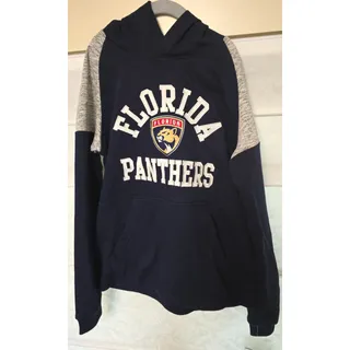 Photo of Florida Panthers Youth Medium 10/12 Navy Gray NHL Hoodie Sweatshirt NWT NEW