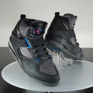 Photo of Jordan Flight 45 Trek Elephant 467927-005 Black Blue Size 12 Basketball Shoe