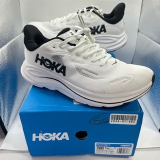 Photo of HOKA One One Clifton 10 White Black Running Shoes | Men's Size 10 D US | New