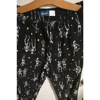 Photo of Old Navy Men's M Halloween Skeleton Graphic Print Drawstring Pajama Pants