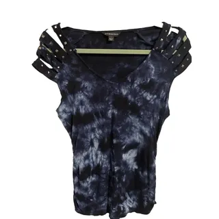 Photo of Womens Rock & Republic Blue Tie Dye Short Sleeved Studded Shirt Size S