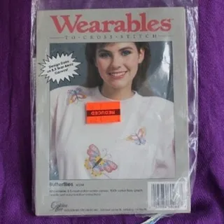 Photo of Wearables to cross stitch butterflies