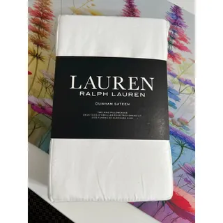 Photo of Lauren Ralph Lauren Pair Cottin King Suze Pillowcases White New