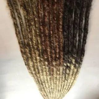 Photo of Brown Auburn Blonde Clip in Dreads Dreadlocks Ombre Hair Extensions Fast & Easy
