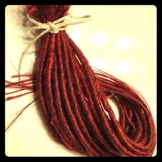 Photo of 20 Burgundy Red Dreads Dreadlocks Hair Extensions