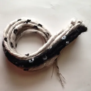 Photo of Leopard Print Hair Extension Dreads Dreadlocks Black and White