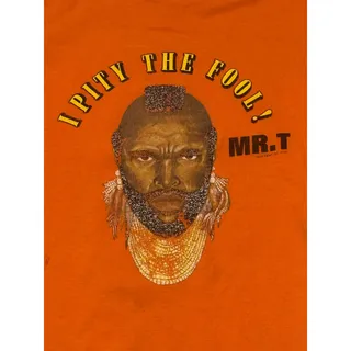 Photo of Vintage Mr T Shirt 2000 Hanes Heavyweight Orange Adult XL