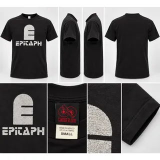 Photo of VTG Epitaph Records Logo T-Shirt S Cinder Block Punk Band 