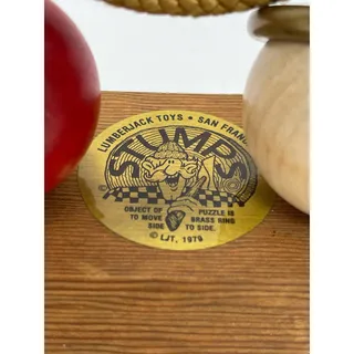 Photo of Vintage Stumps Wooden Wood & Rope Puzzle Lumberjack Toys 1979