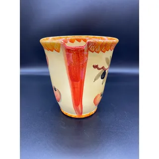 Photo of Vintage Italica ARS Pottery Utensil Vase Hand Painted Olives Made in Italy