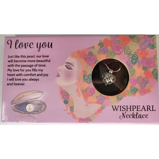 Photo of WishPearl Necklace Oyster Cage Pendant Chain Nickel Free Heart I Love You