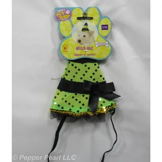 Photo of Pet Shop Witch Hat Small Medium Green Black Sequins Rubies Costume Company NOS