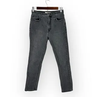 Photo of Joie Washed Onyx Pereh Jeans Women's 27 Faded Black Cotton Straight Studded RTR