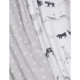 Photo of Cloud Island Baby Flannel Blankets 2-Pack Gray White 100% Cotton NEW